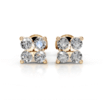 janice lab grown diamond stud earrings oval bezel earrings igi e/vs vvs/ex (复制)