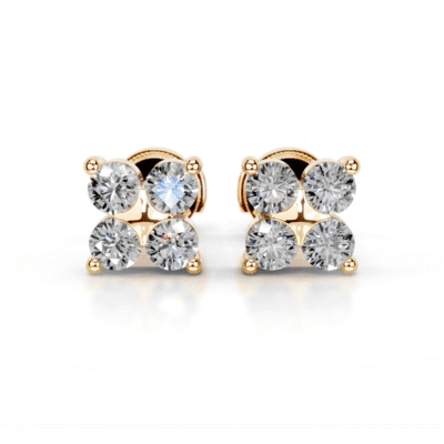 janice lab grown diamond stud earrings oval bezel earrings igi e/vs vvs/ex (复制)