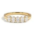 five stone oval lab grown diamond band