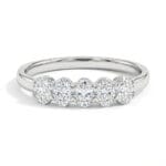 five stone oval lab grown diamond band