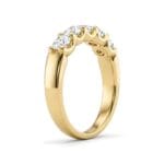 five stone classic basket diamond ring lab grown diamond band
