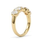 five stone oval lab grown diamond band