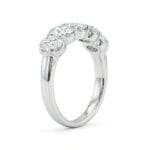 five stone oval lab grown diamond band