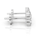 janice lab grown diamond stud earrings oval bezel earrings igi e/vs vvs/ex (复制)