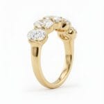 five stone oval lab grown diamond band