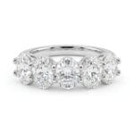 five stone oval lab grown diamond band
