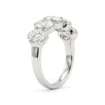 five stone oval lab grown diamond band