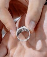 architectural platinum men’s ring with lab grown diamond (6)