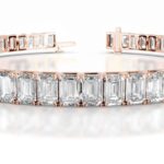 austin emerald tennis lab grown diamond bracelet