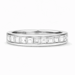 baguette lab diamond eternity ring minimal gold band in 14k / 18k solid gold