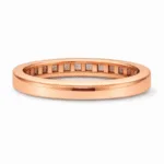 baguette lab diamond eternity ring minimal gold band in 14k / 18k solid gold
