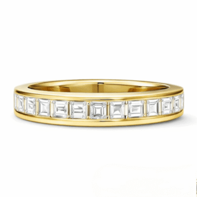 horizon baguette wedding band lab grown diamond band (复制)