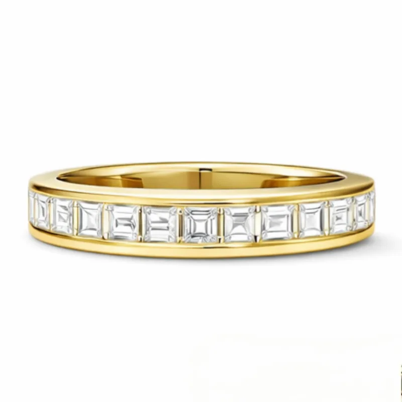 horizon baguette wedding band lab grown diamond band (复制)