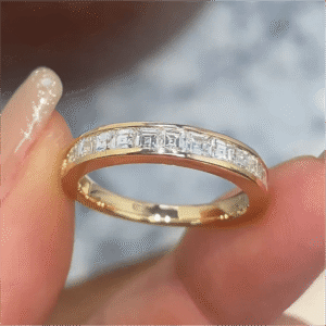 horizon baguette wedding band lab grown diamond band (复制)