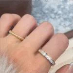 horizon baguette wedding band lab grown diamond band (复制)