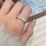 horizon baguette wedding band lab grown diamond band (复制)