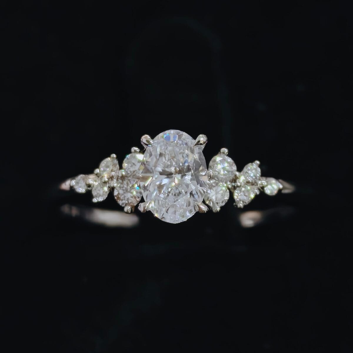 berlin love letter lab diamond ring – multi shape center stone delicate design