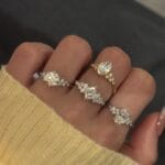 berlin love letter lab diamond ring – multi shape center stone delicate design 23