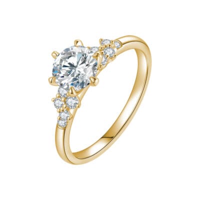 berlin love letter lab diamond ring – multi shape center stone delicate design 4