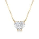 betty heart solitaire lab grown diamond pendant 4 prong diamond necklace