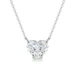 betty heart solitaire lab grown diamond pendant 4 prong diamond necklace