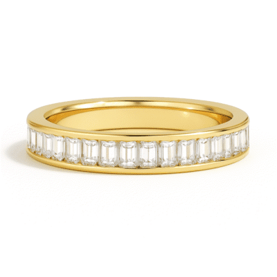 horizon baguette wedding band lab grown diamond band