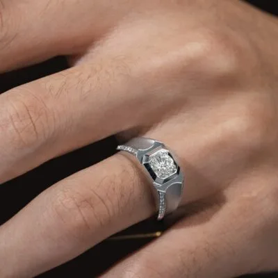 css structured lab grown diamond band – platinum men’s diamond ring (18)