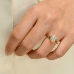 cushion cut lab diamond ring old money gold ring in 14k 18k solid gold (1)