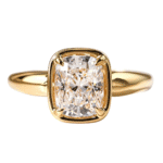cushion cut lab diamond ring old money gold ring in 14k 18k solid gold (1)