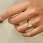 cushion cut lab diamond ring old money gold ring in 14k 18k solid gold (12)