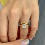 cushion cut lab diamond ring old money gold ring in 14k 18k solid gold (2)