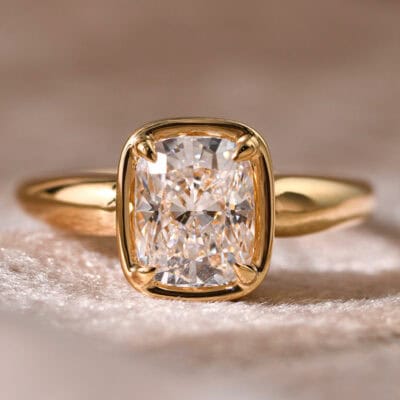 cushion cut lab diamond ring old money gold ring in 14k 18k solid gold (3)