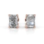 doris lab grown diamond studs earrings elongated radiant classic 4 prong studs