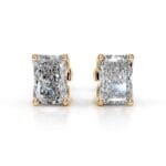 doris lab grown diamond studs earrings elongated radiant classic 4 prong studs