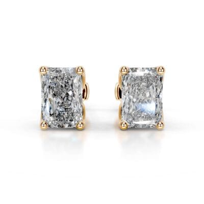 doris lab grown diamond studs earrings elongated radiant classic 4 prong studs