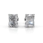 doris lab grown diamond studs earrings elongated radiant classic 4 prong studs