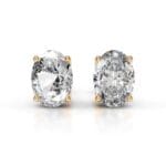 doris lab grown diamond studs earrings oval classic 4 prong studs
