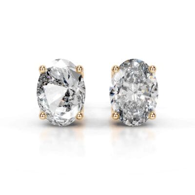 doris lab grown diamond studs earrings oval classic 4 prong studs