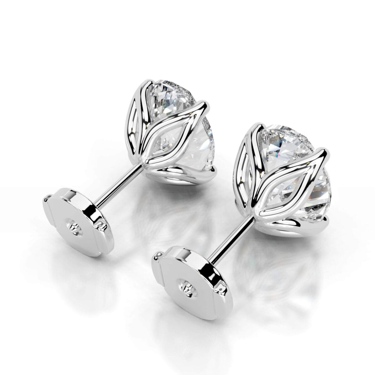doris lab grown diamond studs earrings oval classic 4 prong studs