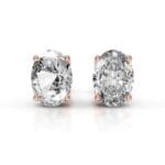 doris lab grown diamond studs earrings oval classic 4 prong studs