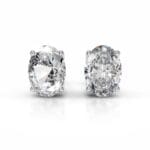doris lab grown diamond studs earrings oval classic 4 prong studs