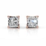 doris lab grown diamond studs earrings princess classic 4 prong studs