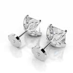 doris lab grown diamond studs earrings princess classic 4 prong studs