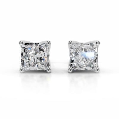 doris lab grown diamond studs earrings princess classic 4 prong studs