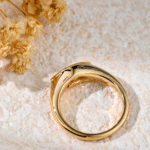 cushion cut lab diamond signet ring – black ename statement ring for men (复制)