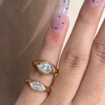 east west marquise lab diamond ring – bezel set minimal gold ring