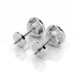isla lab grown diamond halo earrings round diamond studs