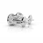 isla lab grown diamond halo earrings round diamond studs
