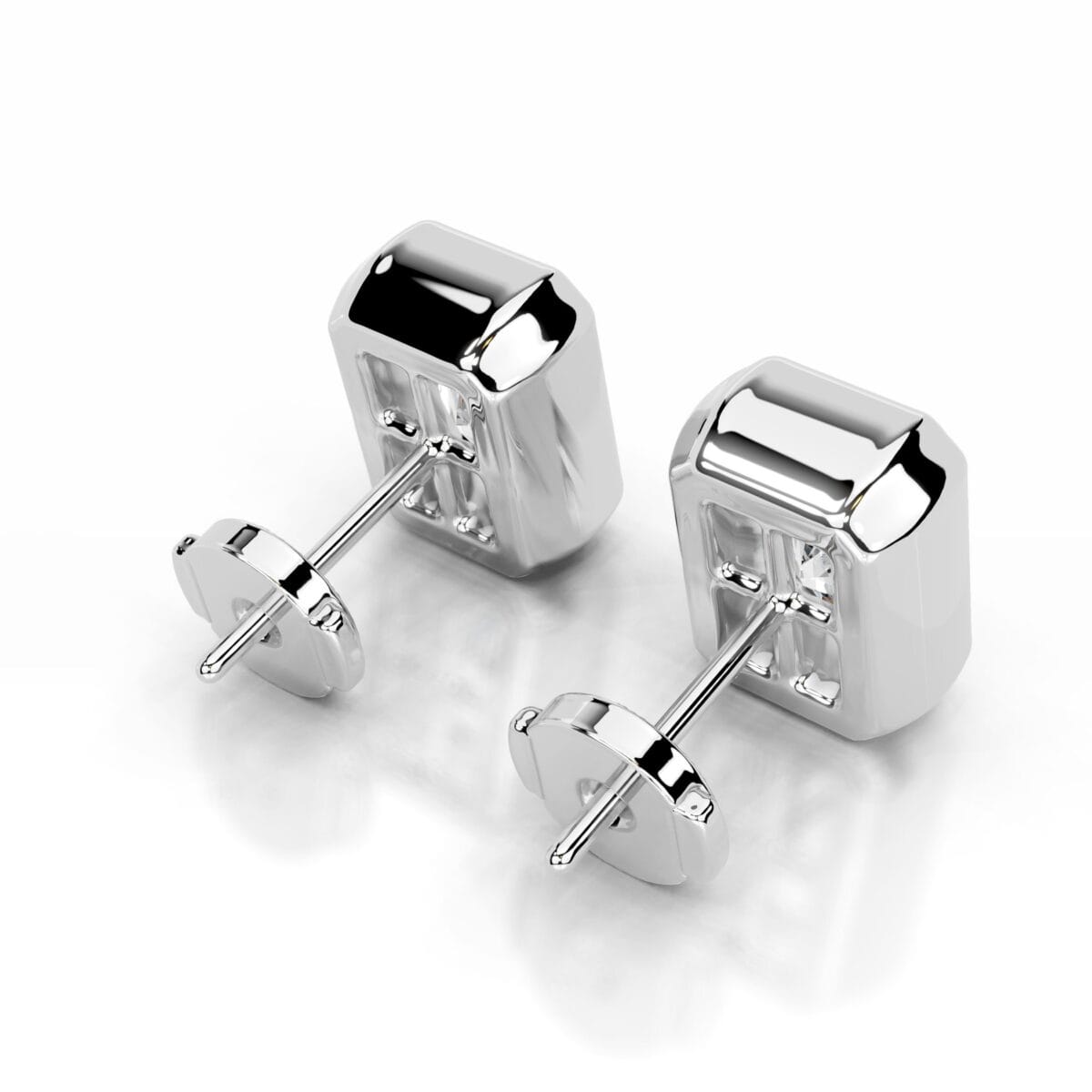 janice lab grown diamond earrings emerald bezel earrings (复制)