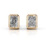 janice lab grown diamond earrings emerald bezel earrings (复制)